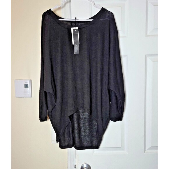 Black Cowl Neck Pullover Sweater 3XL Women’s Lightweight Knit Top Plus Size - Picture 1 of 8